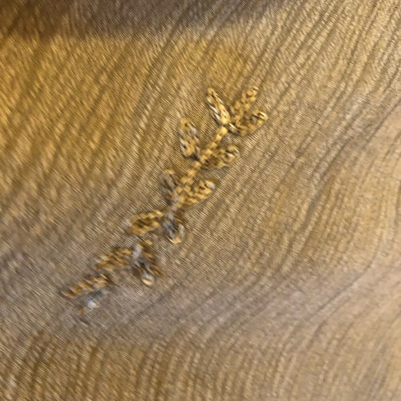 🌟🌟REDUCED🌟🌟Boho Vintage Maxi Dress w/ Empire Velvet Embroidery On Top, & Hem - Picture 9 of 10